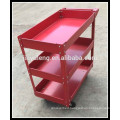 Four wheels three layers metal platform service cart for fast food restaurant, hotel, restaurant, repair, 4s,train